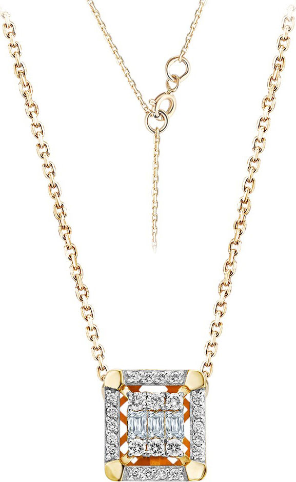 Золотая подвеска на цепочке Primo Prezioso 06-P0527-05-001-07-01 с бриллиантами