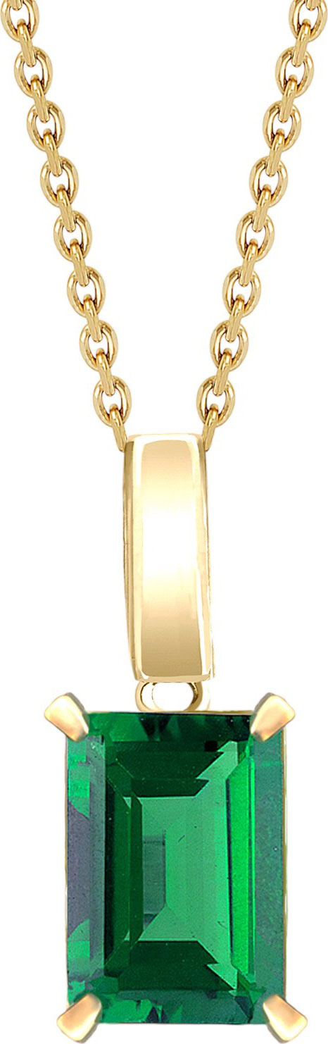 Золотой кулон на цепочке Primo Prezioso 06-P0606-05-003-07-00 с изумрудом