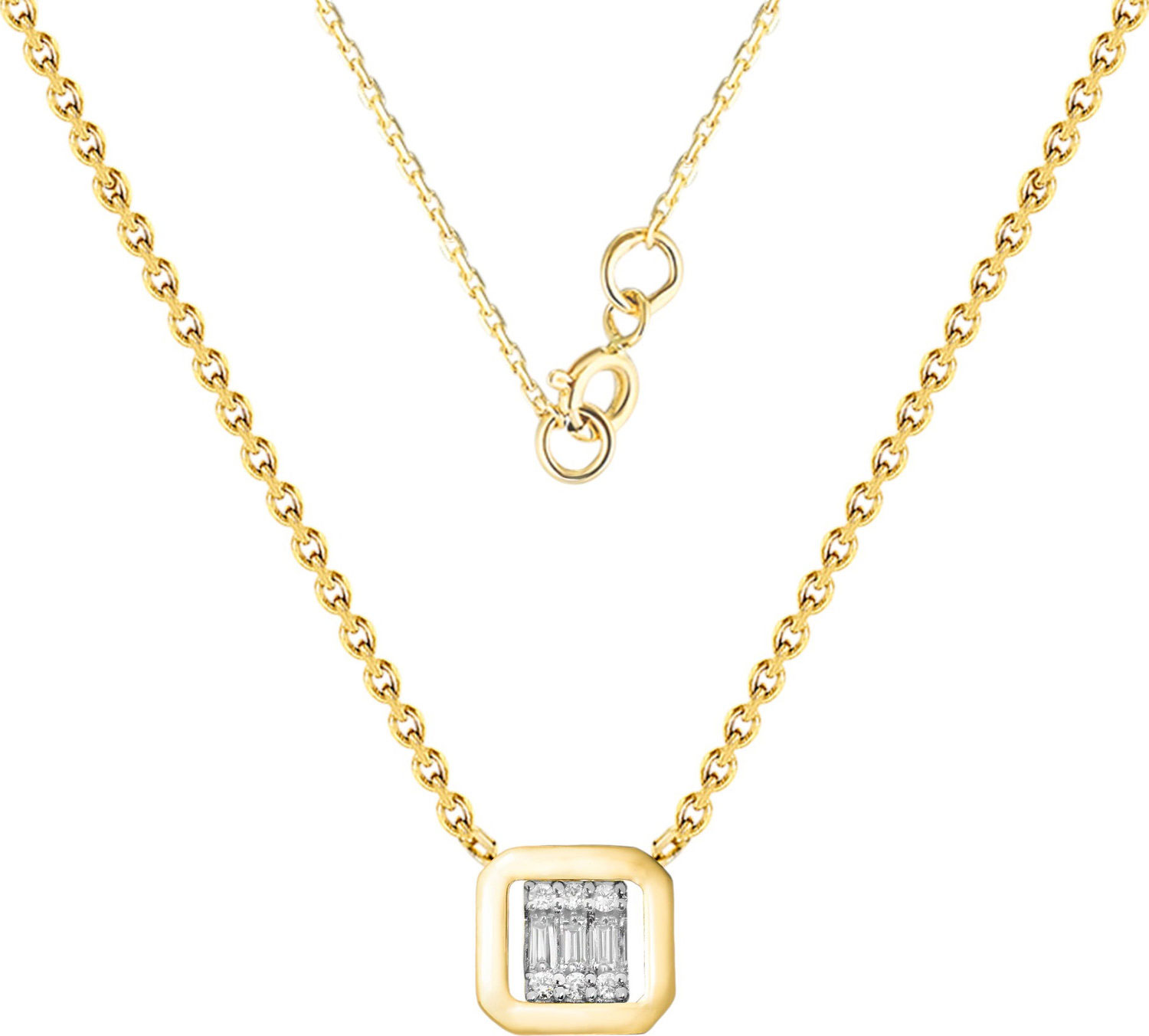 Золотая подвеска на цепочке Primo Prezioso 06-P0610-05-001-07-01 с бриллиантами