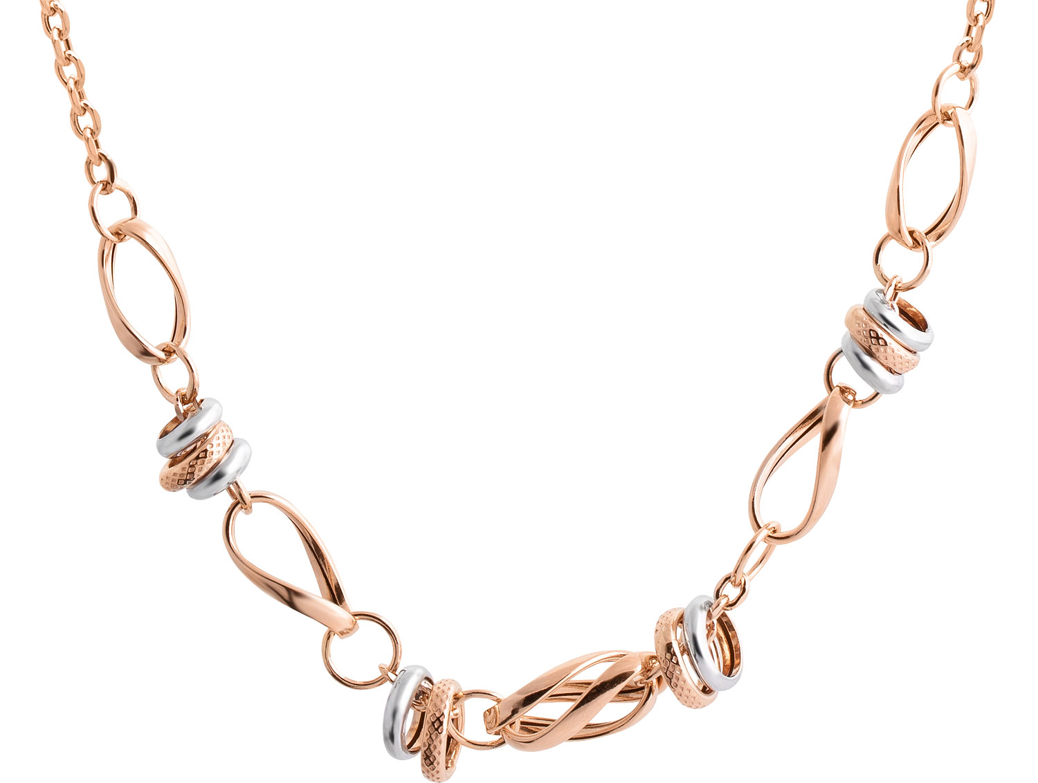 Золотое колье Радуга T-26139-chain-r