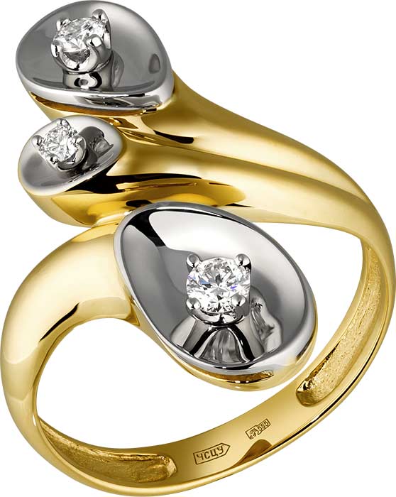 Золотое кольцо Ringo ZK-10007-YW c бриллиантом