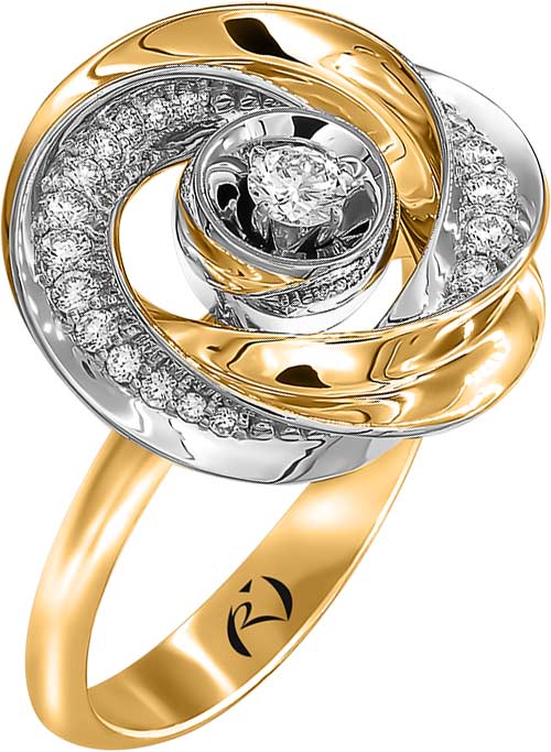 Золотое кольцо Ringo ZK-10155-YW c бриллиантом