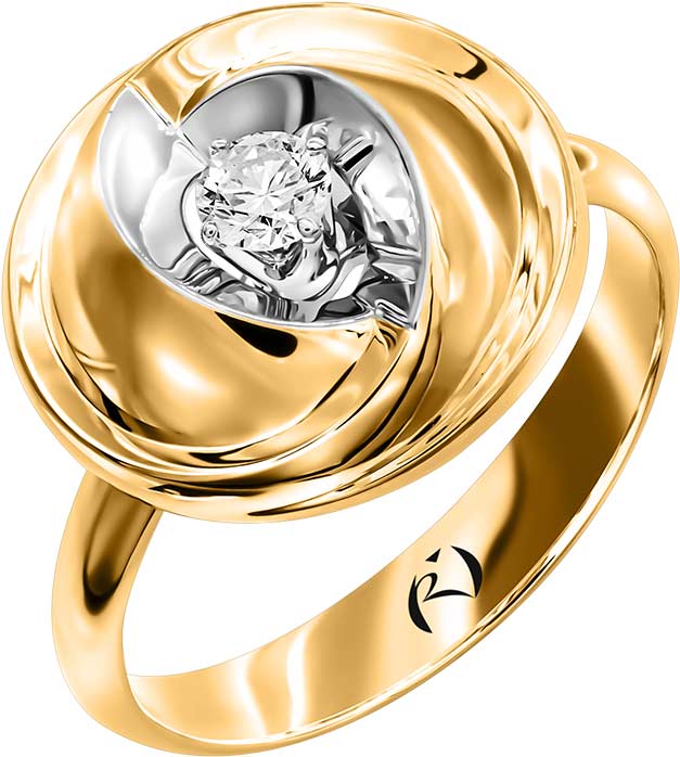 Золотое кольцо Ringo ZK-10169-YW c бриллиантом