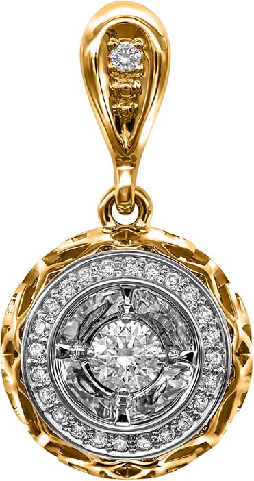 Золотой кулон Ringo ZP-16057-YW c бриллиантом