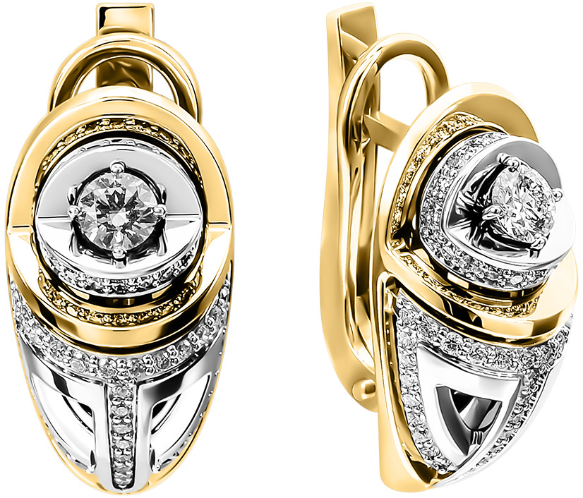 Золотые серьги Ringo ZS-14024-YW с бриллиантами