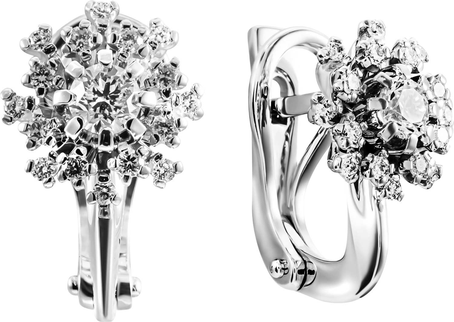 Серьги из белого золота Ringo ZS-2315-W с бриллиантами