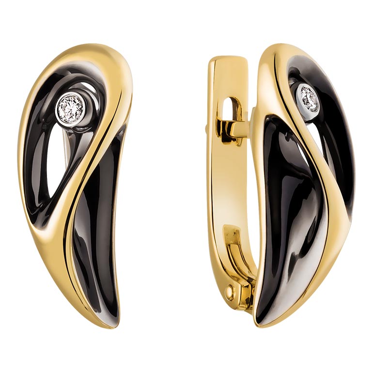 Золотые серьги Ringo ZS-2474-YW c бриллиантами