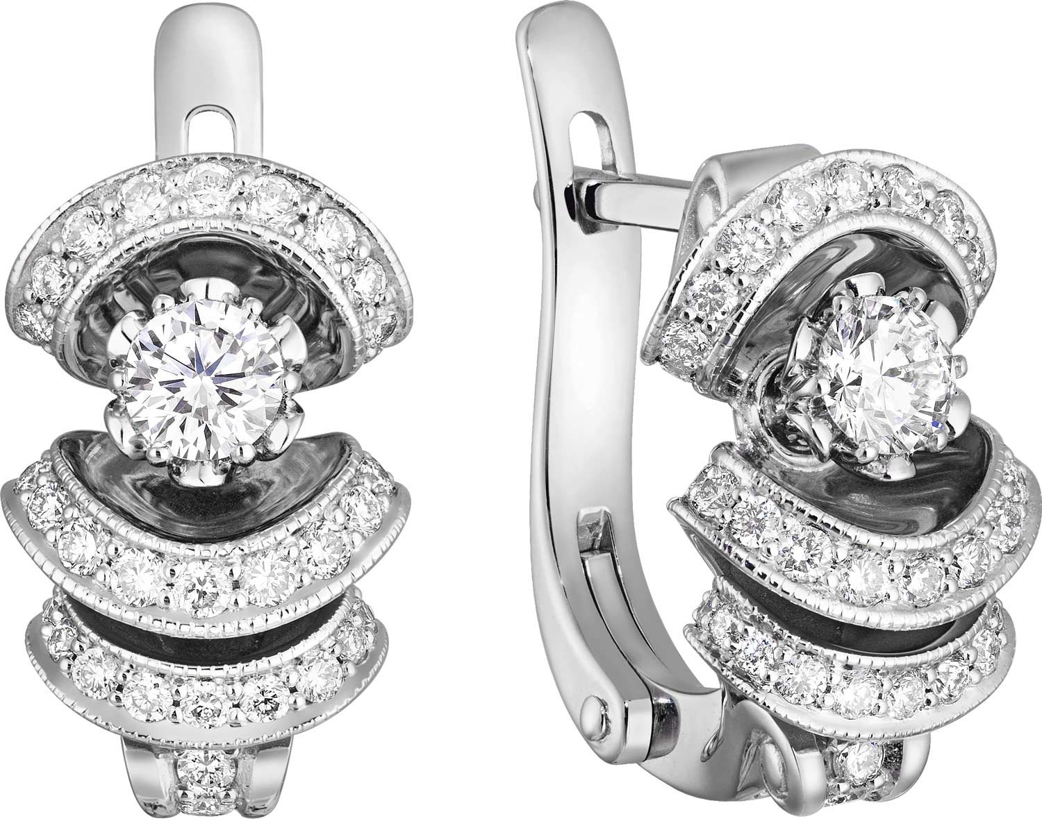 Серьги из белого золота Ringo ZS-2629-W с бриллиантами