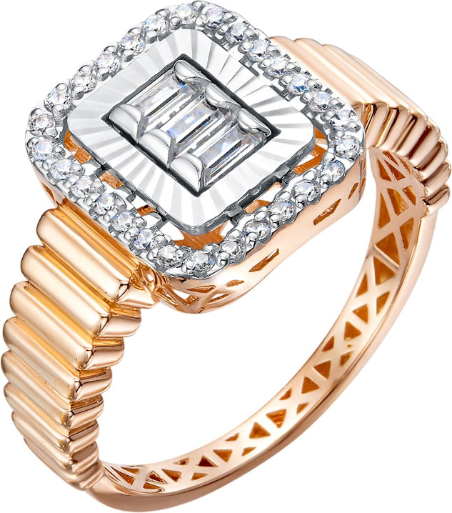 Женский золотой перстень RoseGrace 14-356-303I1-1KB с фианитами