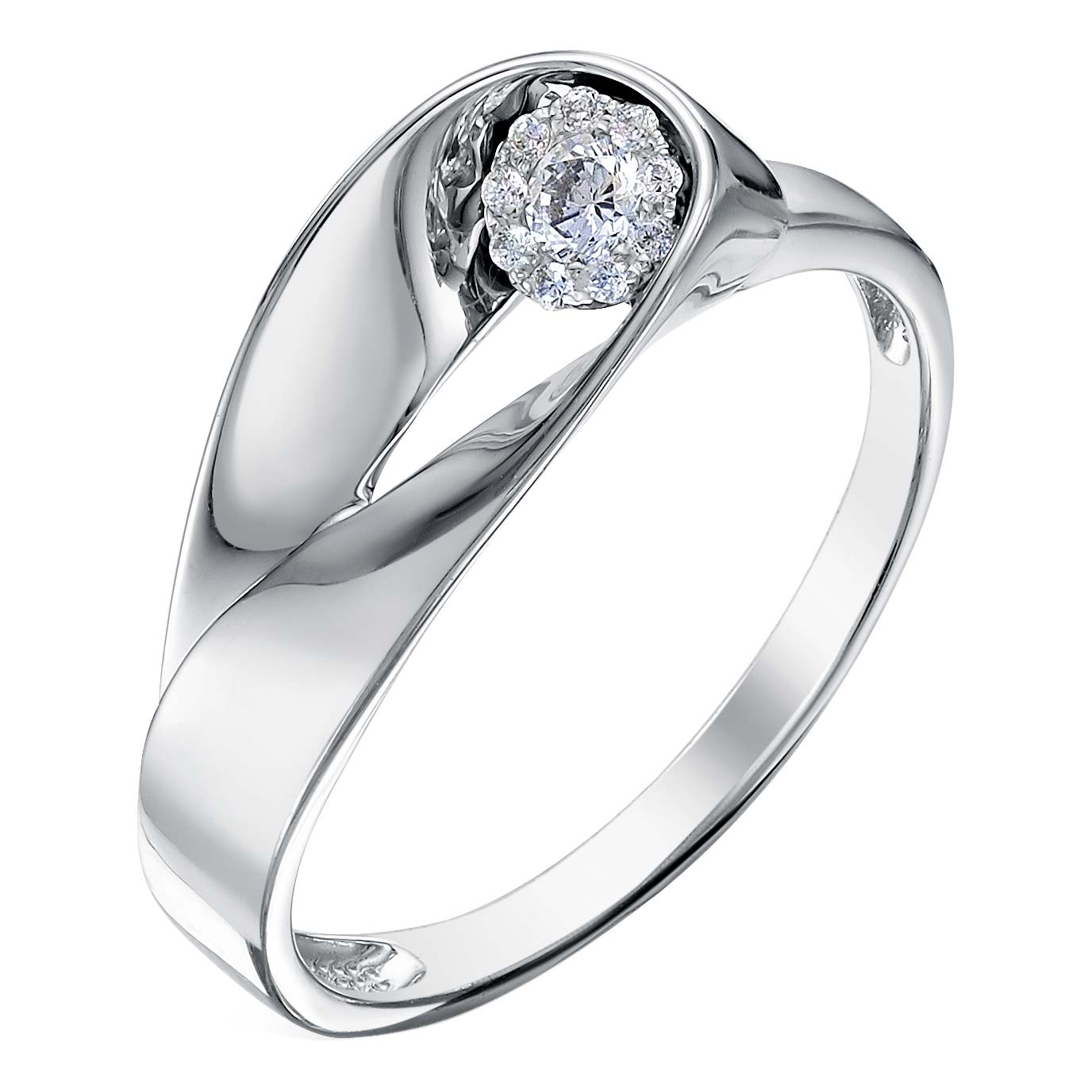 Кольцо из белого золота RoseGrace 5-4263-103INV-1B с бриллиантами