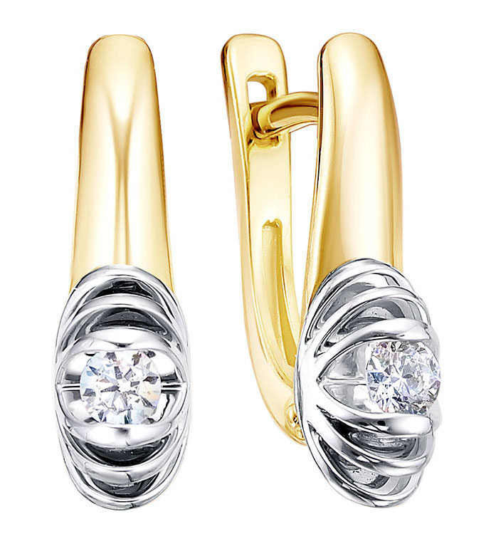 Золотые серьги RoseGrace 5-4533-103-2ZH с бриллиантами