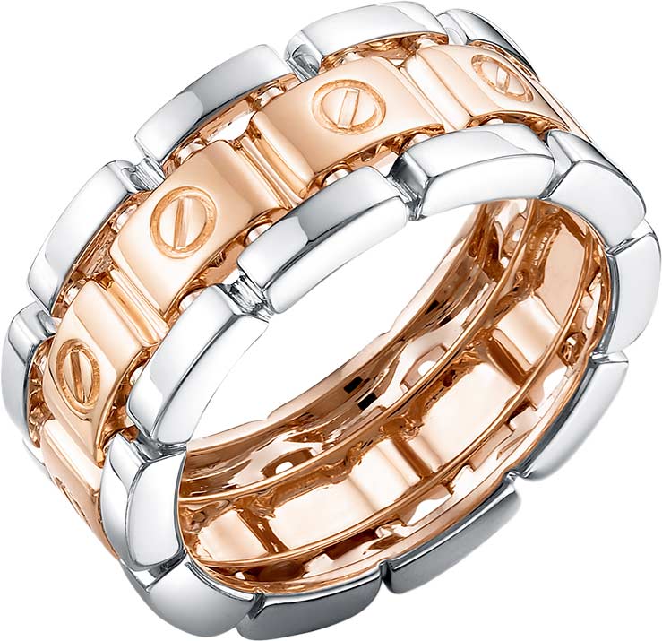 Мужское наборное золотое кольцо RoseGrace 5-7014-003-1BK
