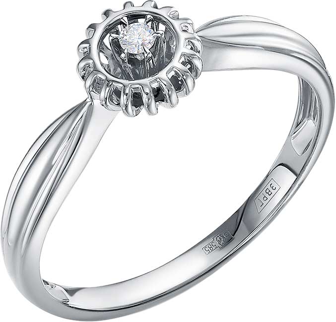 Кольцо из белого золота RoseGrace 5-7117-103-1B с бриллиантом