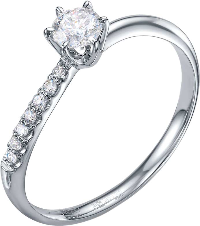 Помолвочное кольцо из белого золота RoseGrace 5-7935-103-1B с бриллиантами