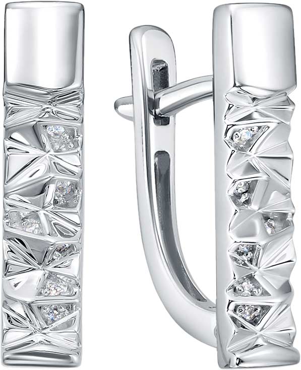 Серьги из белого золота RoseGrace 5-8373-103-2B с бриллиантами