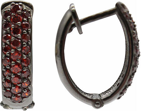 Серебряные серьги Русское Золото 55021496-07-6CH с фианитами