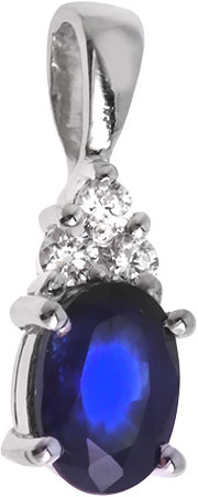 Серебряный кулон Sandara ANP2211 c сапфиром, фианитом