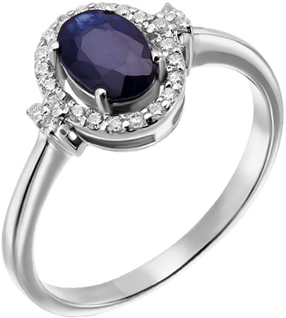 Серебряное кольцо Sandara ANR3002_18 c сапфиром, фианитом