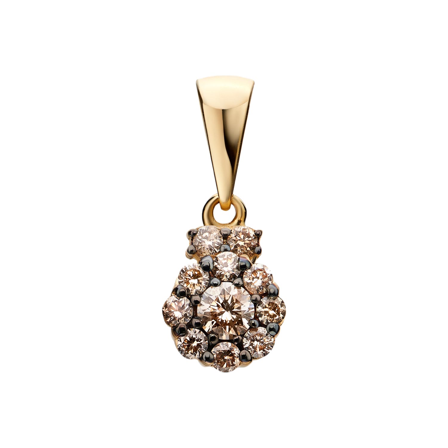 Золотой кулон SARGON JEWELRY P1585-2002 с коньячными бриллиантами