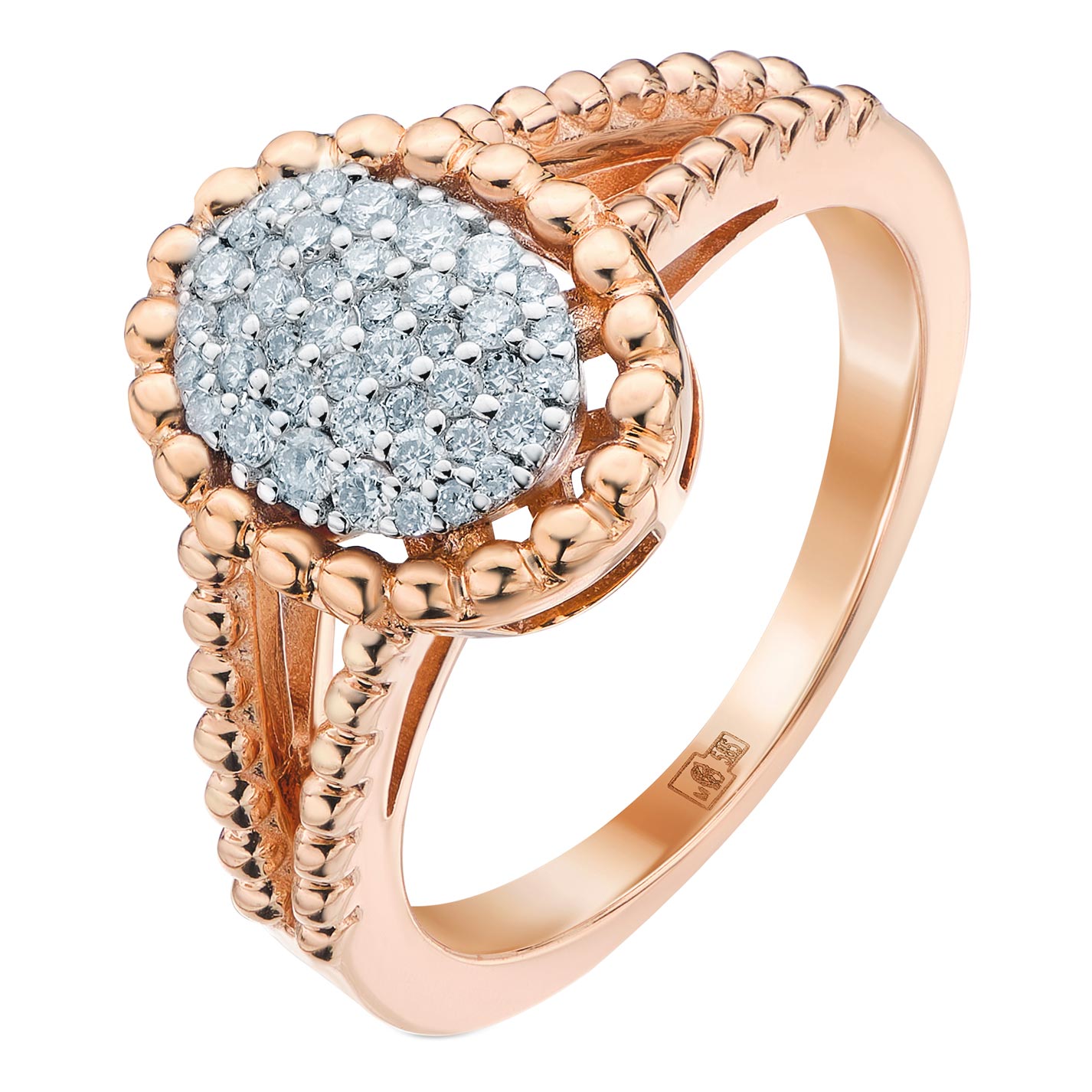 Женский золотой перстень SARGON JEWELRY R2143-9001 с бриллиантами
