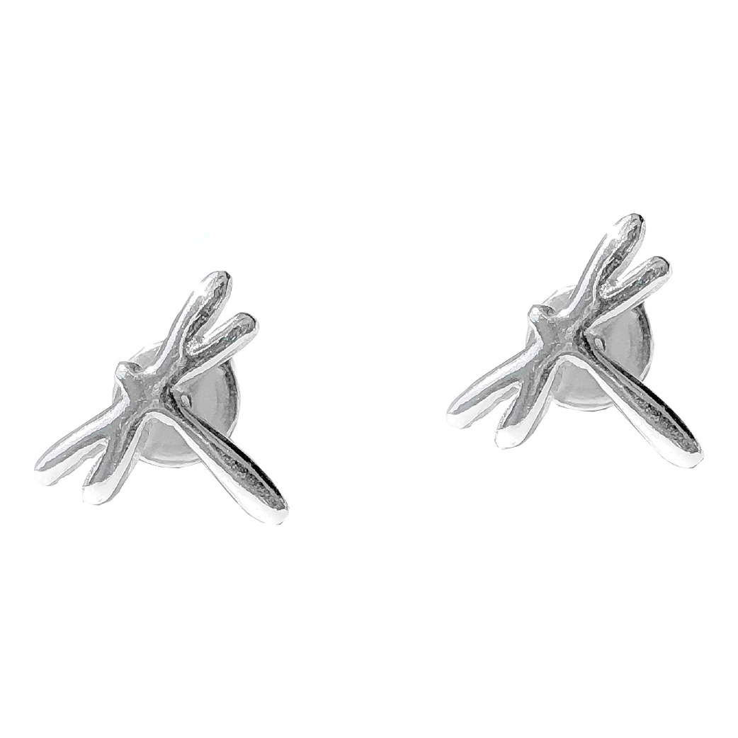 Серебряные серьги пусеты-гвоздики ''Стрекозы'' SBLESKOM 11150-sb