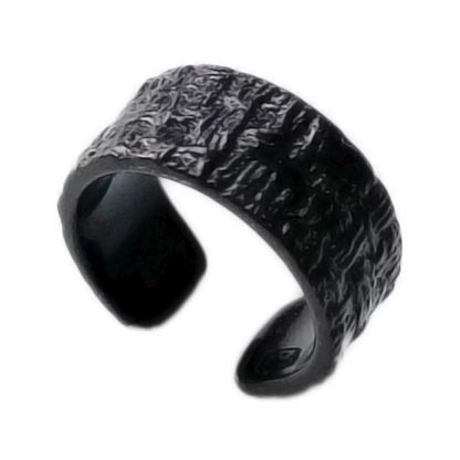 Серебряные серьги-каффы ''Black'' SBLESKOM 91602-sb с эмалью