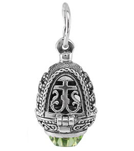 Женская серебряная иконка ладанка Серебро России 40-303R-53631 с фианитом