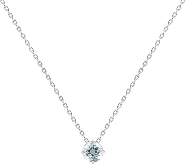 Серебряное колье с подвеской Серебро России KC-2006RS402-1048836 с топазом