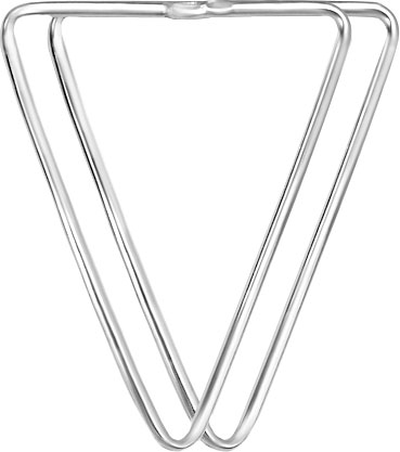 Серебряные серьги кольца конго Серебро России S-015R-12533
