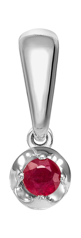 Серебряный кулон Серебро России S3-633R415-1047644 с рубином