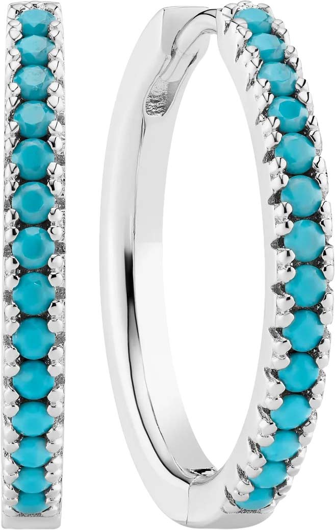 Серебряные серьги кольца конго SIF JAKOBS SJ-E2869-TQ с фианитами