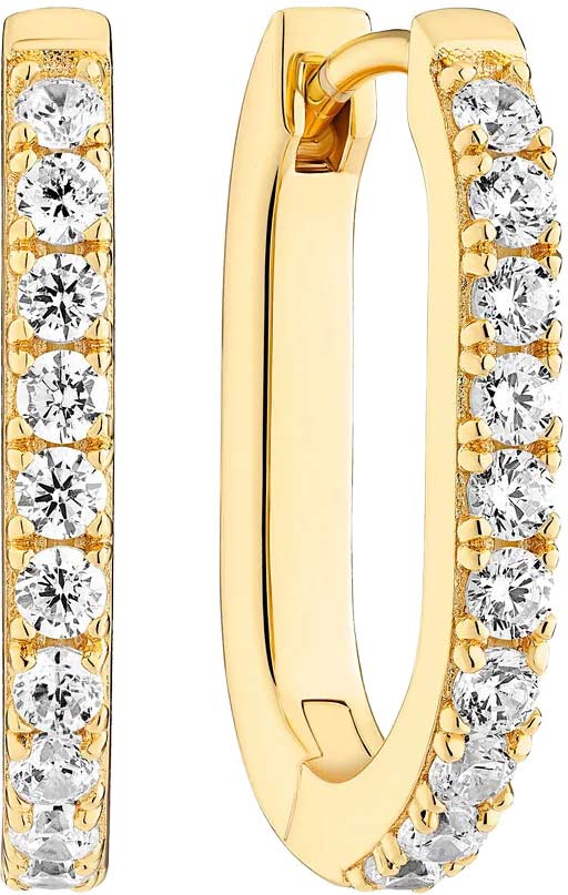 Серебряные серьги SIF JAKOBS SJ-E42209-CZ-YG c фианитом