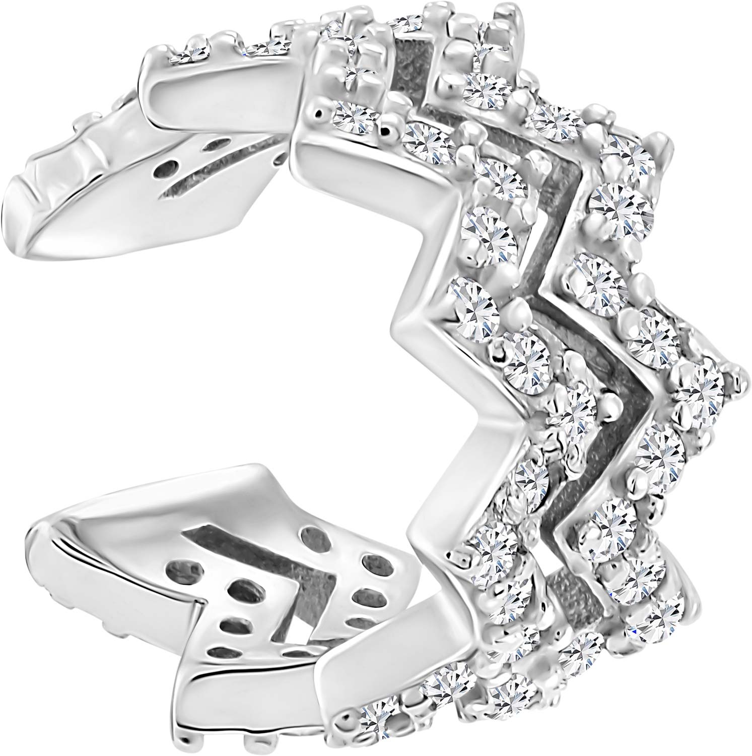 Серебряные серьги-каффы Silver Sky 22S138413 с кубическим цирконием