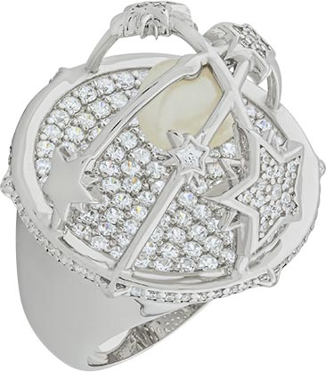 Женский серебряный перстень Silver Sky ALR6499 с жемчугом, кубическим цирконием