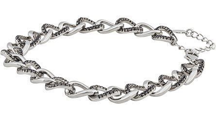 Серебряный браслет цепь Silver Sky C5499-B с кубическим цирконием