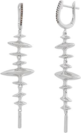 Серебряные длинные серьги с подвесками Silver Sky E35898 с кубическим цирконием