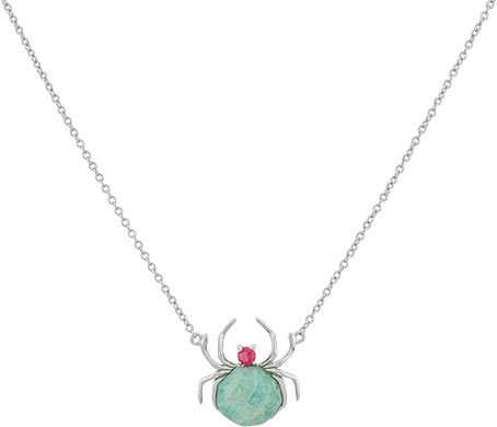 Серебряное колье с подвеской Silver Sky SN2092 с амазонитом, кубическим цирконием