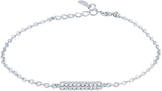 Серебряный браслет цепь Silver Wings 041BR70633-119 с кубическим цирконием