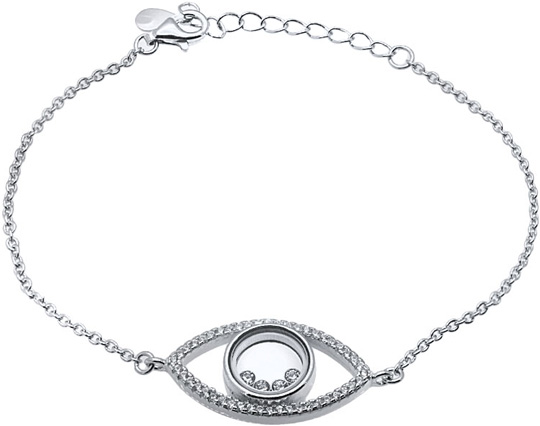 Серебряный браслет цепь Silver Wings 04QBAND02805-19 с кубическим цирконием