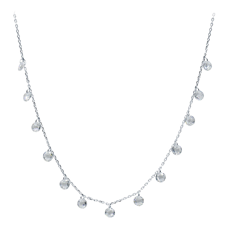 Серебряное колье с подвесками Silver Wings 051272169A с кубическим цирконием