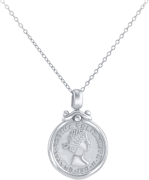 Серебряное колье с подвеской ''Монета'' Silver Wings 05OZDN91188A-206