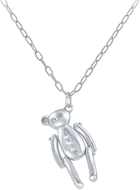 Серебряное колье с подвеской ''Мишка'' Silver Wings 05OZN301A-206