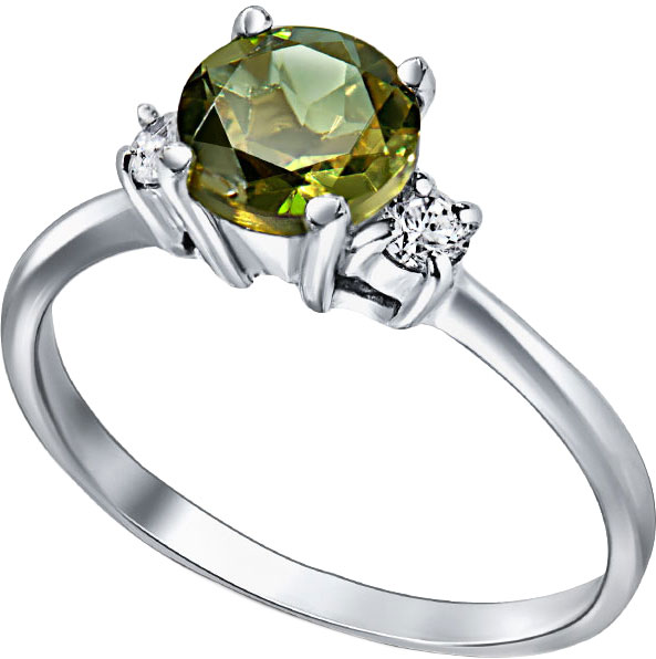 Серебряное кольцо Silver Wings 210005-70-257 с султанитом, кубическим цирконием