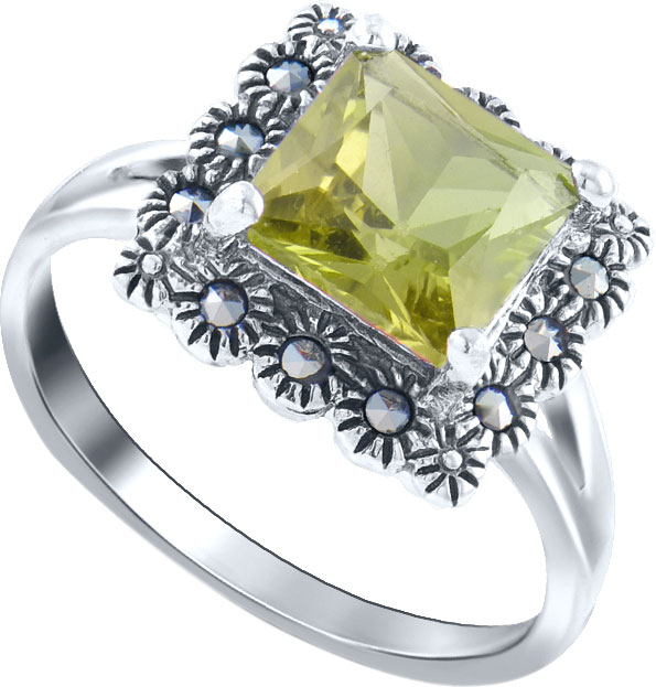 Серебряное кольцо Silver Wings 210020-306-39 с султанитом, марказитами