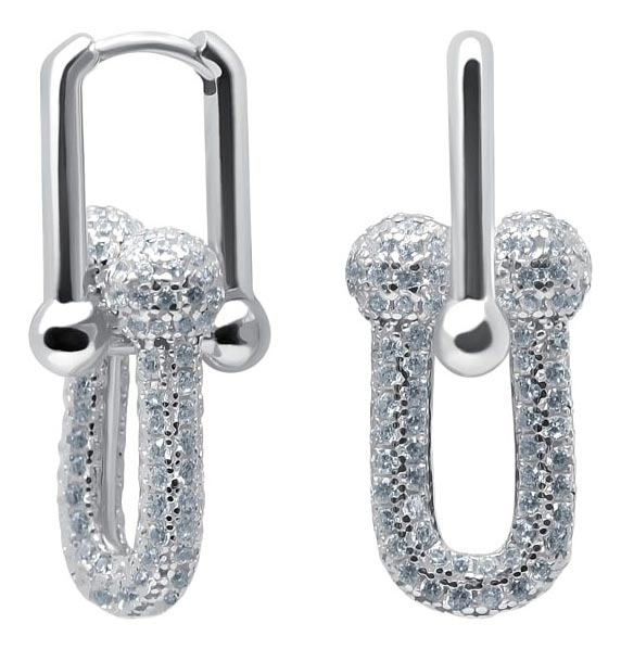 Серебряные серьги с подвесками Silver Wings 2211329791A с кубическим цирконием