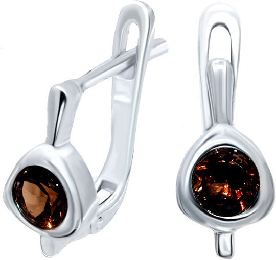 Серебряные серьги Silver Wings 22QRMMI00055-19 с раухтопазами