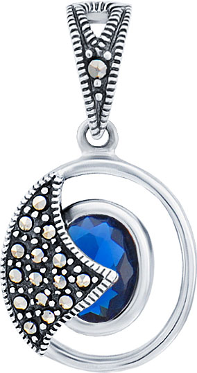 Серебряная подвеска Silver Wings 230016-297C-39 c кубическим цирконием, марказитами
