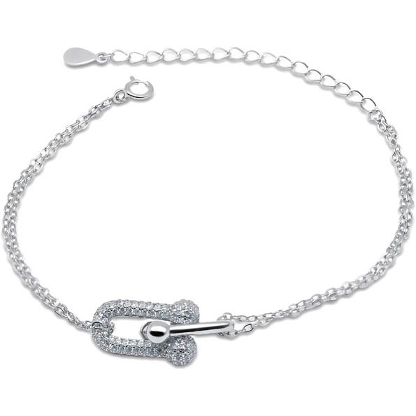 Серебряный браслет с подвеской Silver Wings 2411329791A с кубическим цирконием