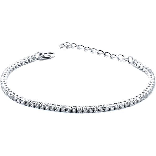 Серебряный теннисный браслет Silver Wings 242023A с кубическим цирконием