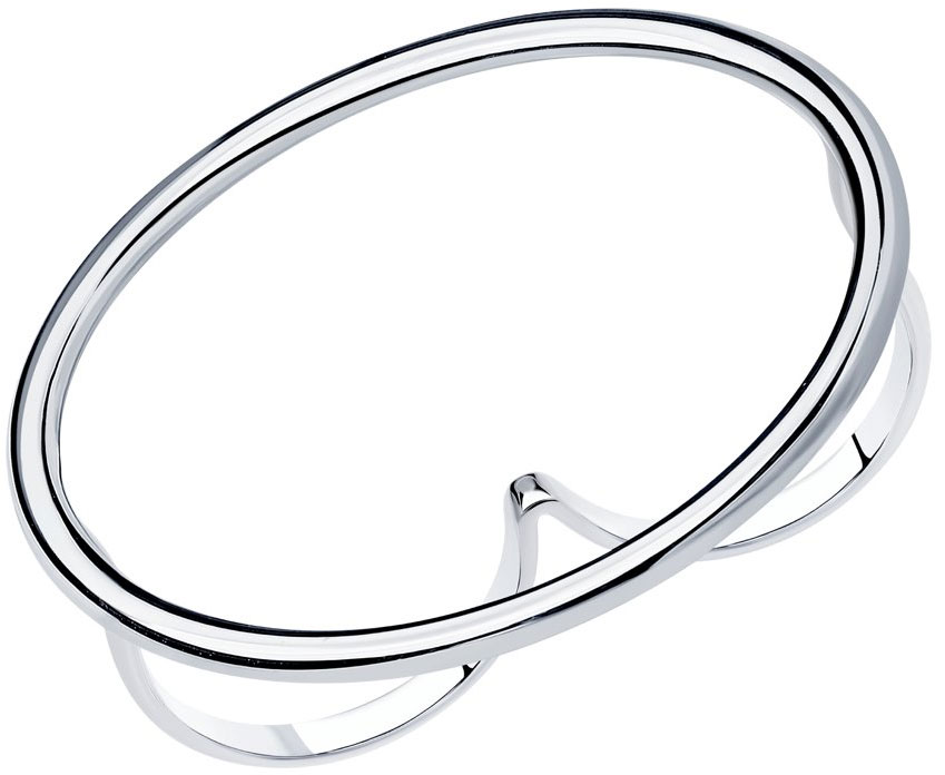 Серебряное кольцо на два пальца SKLV 94013175
